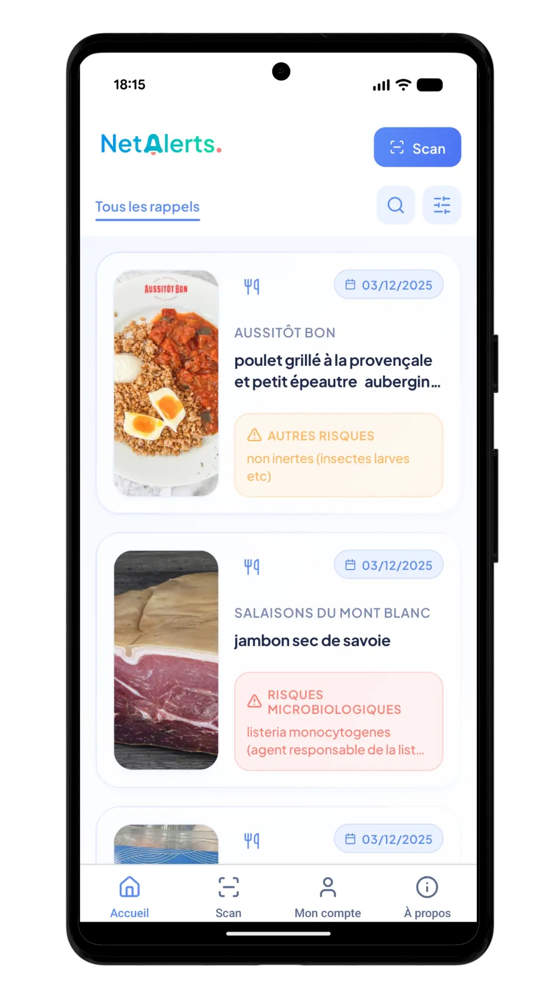 NetAlerts App - Rappels de produits