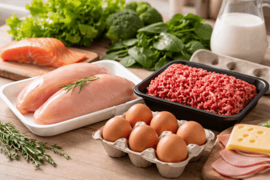 aliments frais en cuisine