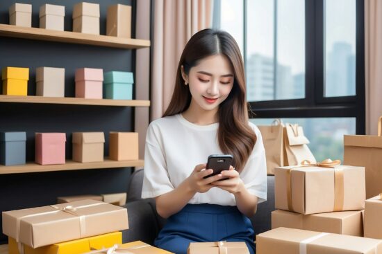 Pile de petits colis de marketplaces en ligne — illustration des produits non conformes vendus sur Temu, AliExpress et Amazon