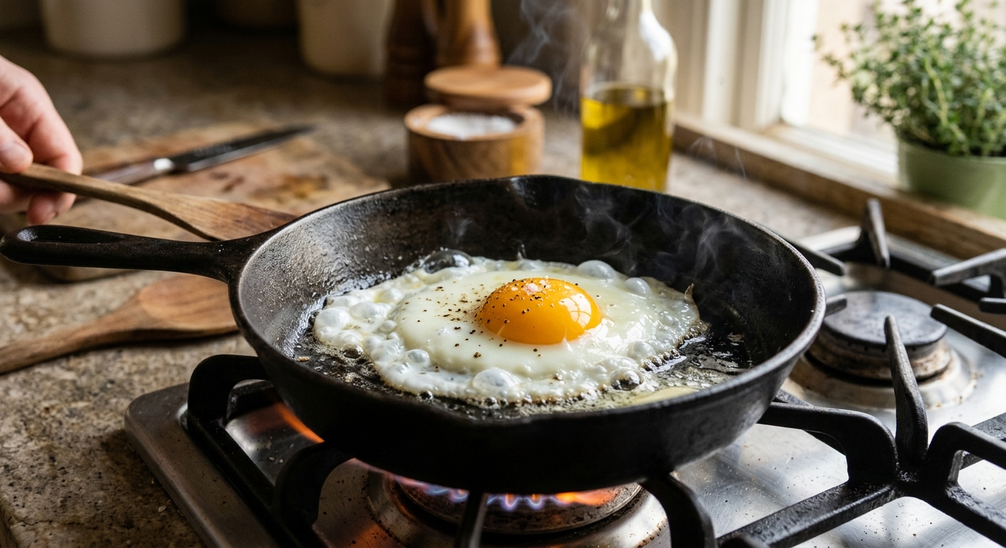 cuisson oeuf au plat