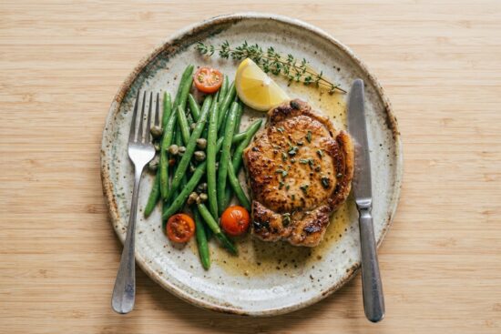 plat cote de porc