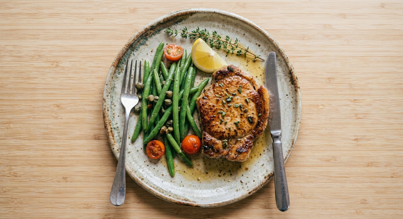 plat cote de porc
